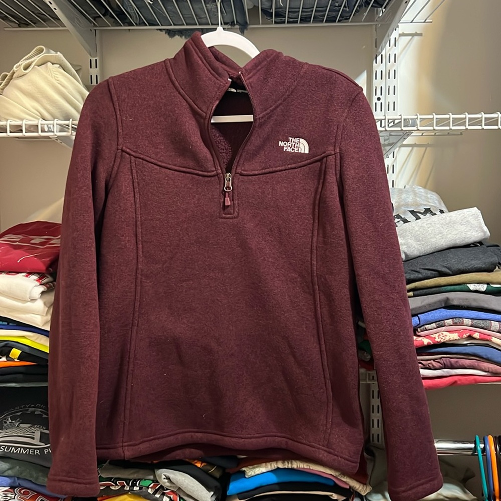 Women’s north face fleece sweater quarter zip